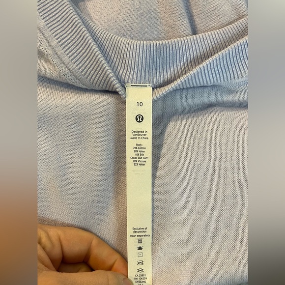 Lululemon Silk-Blend Crewneck Sweater in Pastel Blue - Picture 13 of 13